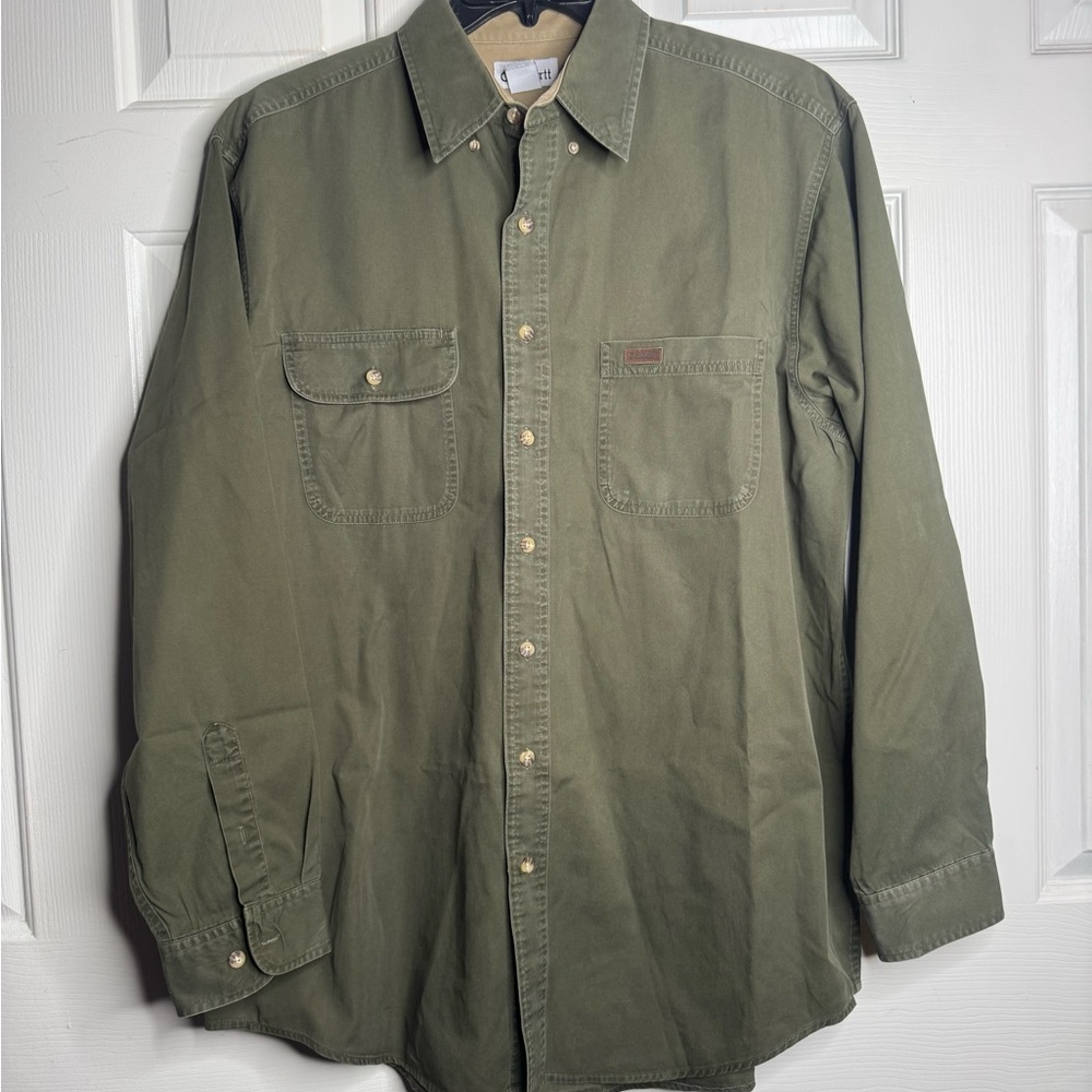 Carhartt Olive Button-Up Shirt - Picture 4 of 9